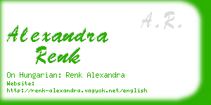 alexandra renk business card